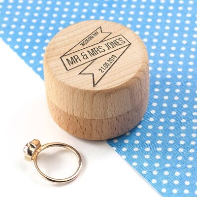 Personalised Couple's Wedding Ring Box (PER3319-001) (TreatRepublic1373)