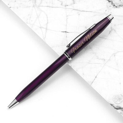 Personalised Cross Century II Pen in Plum (PER3271-SCR) (TreatRepublic1396)