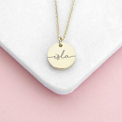 Personalised Disc Necklace (PER3753-RGL) (TreatRepublic1453)