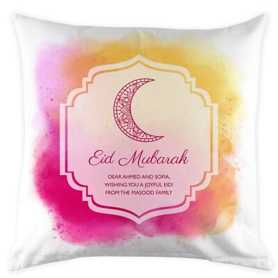Personalised Eid Mubarak Cushion Cover (PER3276-001) (TreatRepublic1469)