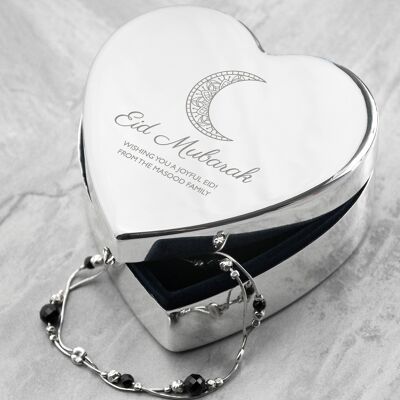 Personalised Eid Mubarak Heart Trinket Box (PER3279-001) (TreatRepublic1471)
