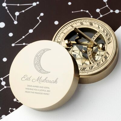 Personalised Eid Mubarak Sundial Compass (PER3275-001) (TreatRepublic1474)