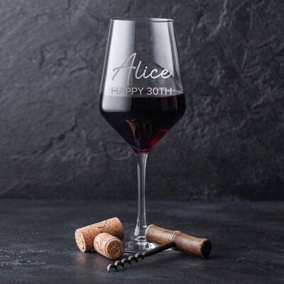 Personalised Elegance Wine Glass (PER4317-001) (TreatRepublic1480)