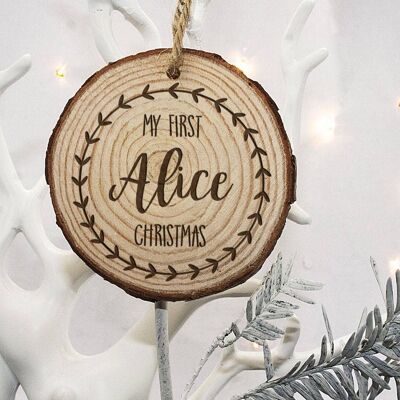 Personalised Engraved Baby's First Christmas Tree Decoration (PER2435-001) (TreatRepublic1504)