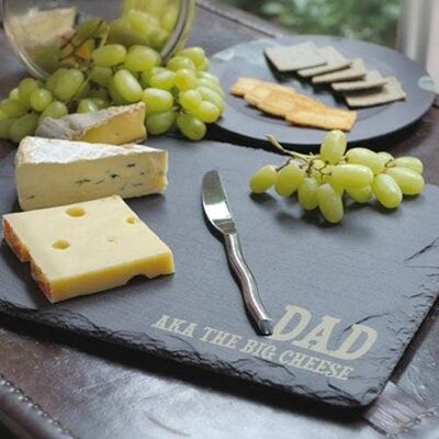 Personalised Engraved Black Slate Cheese Board (PER190-001) (TreatRepublic1506)