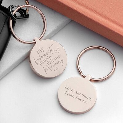 Personalised Engraved Family Members Metal Keyring (PER4091-SIL) (TreatRepublic1516)