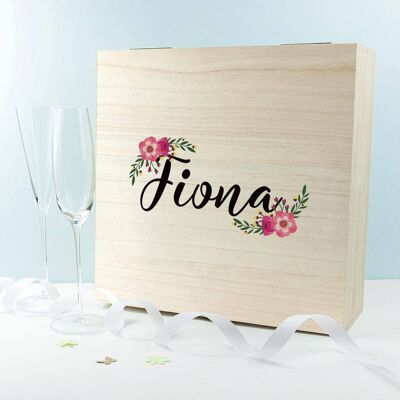 Personalised Floral Bridesmaid Box (PER3007-LRG) (TreatRepublic1571)