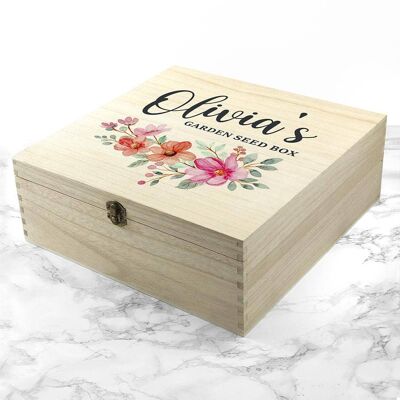 Personalised Flower Garland Gardener's Accessories Box (PER4054-001) (TreatRepublic1616)