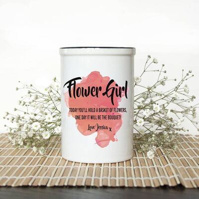Personalised Flower Girl Vase (PER2319-PNK) (TreatRepublic1622)