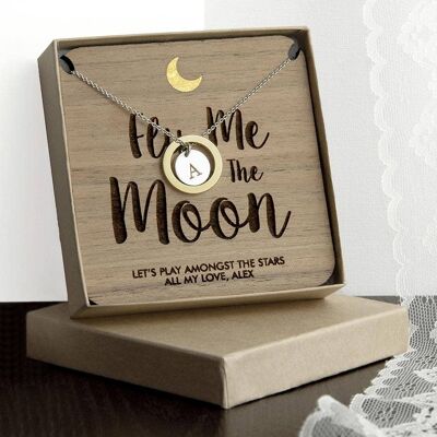 Personalised Fly Me To The Moon Necklace & Keepsake (PER1034-GSL) (TreatRepublic1626)