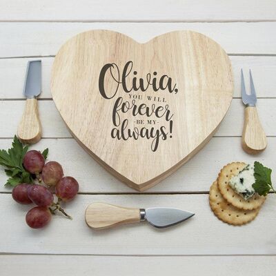Personalised Forever My Always Cheese Board (PER2595-001) (TreatRepublic1648)