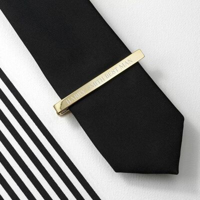 Personalised Gold Plated Tie Clip (PER2884-001) (TreatRepublic1720)