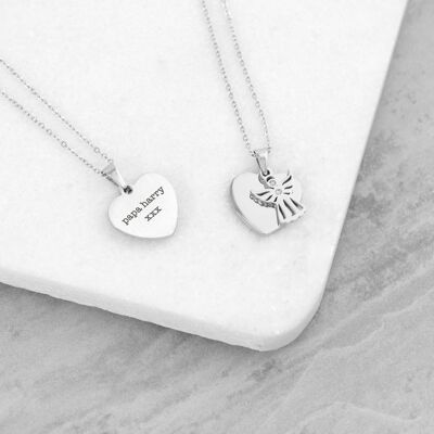 Personalised Guardian Angel Necklace (PER4127-SIL) (TreatRepublic1749)