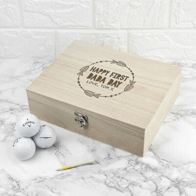 Personalised Happy First Papa Day Box (PER2866-SML) (TreatRepublic1785)