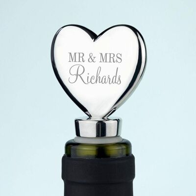 Personalised Heart Bottle Stopper (PER2938-001) (TreatRepublic1804)