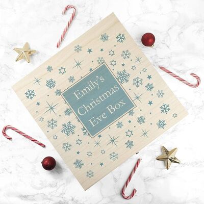 Personalised Ice Blue Snowflake Christmas Eve Box (PER2989-SML) (TreatRepublic1864)
