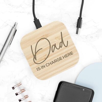Personalised In Charge Bamboo Wireless Charger (PER4108-001) (TreatRepublic1877)