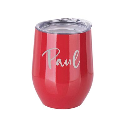 Personalised Insulated Stemless Gloss Wine Tumbler (JUN57-PNK) (TreatRepublic1902)