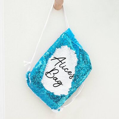 Personalised Kids Hidden Message Sequin Drawstring Gym Bag (PER4281-001) (TreatRepublic1956)