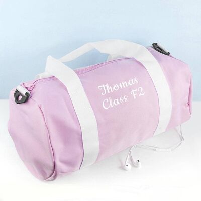 Personalised Kids Pink Gym Kit Bag (PER3262-001) (TreatRepublic1968)