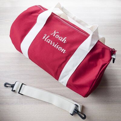 Personalised Kids Red Gym Kit Bag (PER3261-001) (TreatRepublic1971)