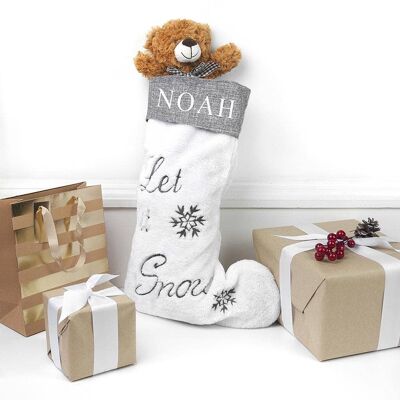 Personalised Let It Snow Christmas Stocking (PER3817-001) (TreatRepublic2030)