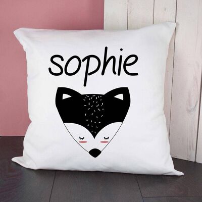 Personalised Little Fox Face Cushion Cover (PER2761-001) (TreatRepublic2040)