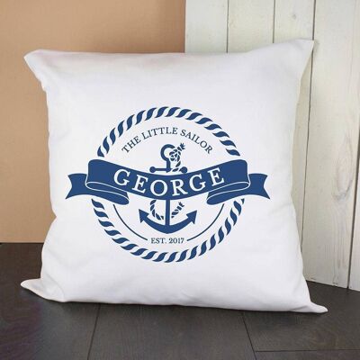 Personalised Little Sailor With Anchor Cushion Cover (PER2782-001) (TreatRepublic2042)