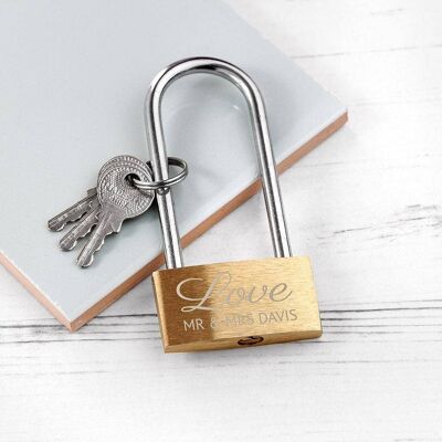 Personalised Lovers' Padlock (PER3825-001) (TreatRepublic2062)