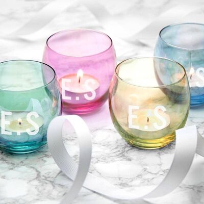 Personalised LSA Hand Painted Tealight Holders Set of 4 (LSA52-SAN) (TreatRepublic2065)