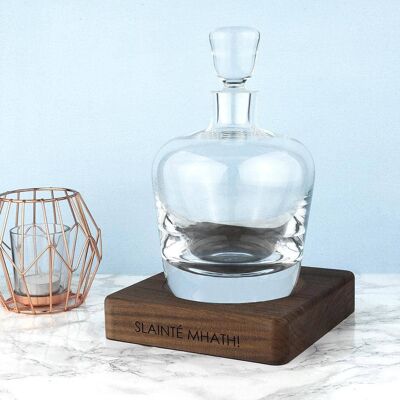 Personalised LSA Whisky Decanter & Walnut Base (LSA45-001) (TreatRepublic2082)