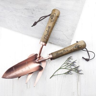 Personalised Luxe Copper Trowel and Fork Set (PER3020-001) (TreatRepublic2084)