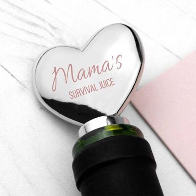 Personalised Mama's Survival Juice Bottle Stopper (PER3334-001) (TreatRepublic2127)