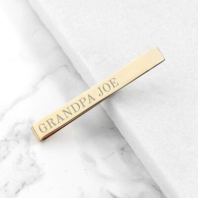 Personalised Message Tie Clip (PER3689-GLD) (TreatRepublic2181)