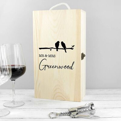 Personalised Mr & Mrs Double Wine Box (PER3878-001) (TreatRepublic2247)