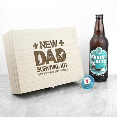 Personalised New Dad Survival Kit Storage Box (PER3742-LRG) (TreatRepublic2300)