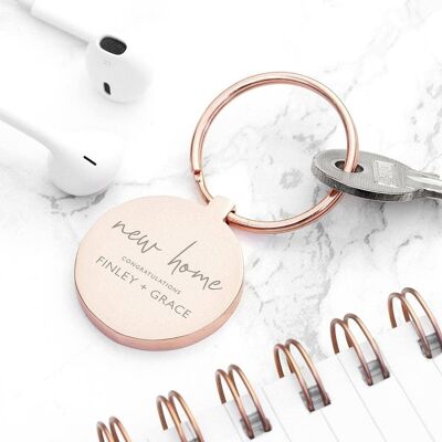 Personalised New Home Keyring (PER4087-SIL) (TreatRepublic2302)