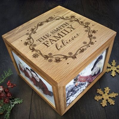 Personalised Our Family Believes Christmas Memory Box (PER2453-001) (TreatRepublic2320)