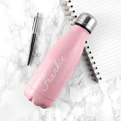 Personalised Pink 350ml Water Bottle (PER3737-SCR) (TreatRepublic2375)