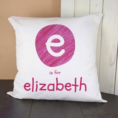 Personalised Pink Initial Cushion Cover (PER2781-001) (TreatRepublic2380)