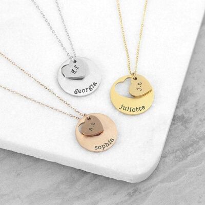 Personalised Place in My Heart Necklace (PER4128-GLD) (TreatRepublic2387)