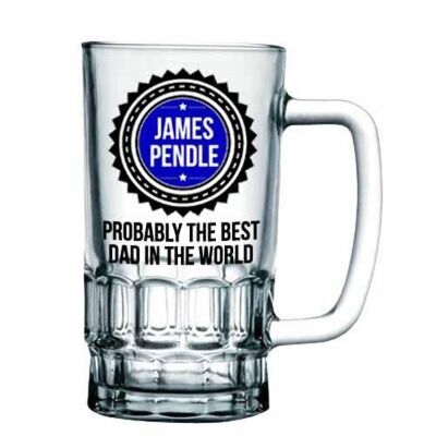Personalised Probably The Best Beer Glass Tankard (PER267-001) (TreatRepublic2406)