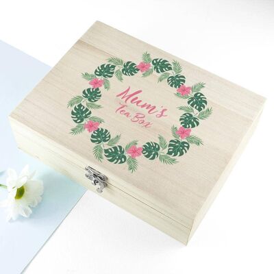 Personalised Rainforest Wreath Mother's Day Tea Box (PER3101-001) (TreatRepublic2426)