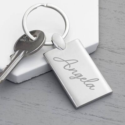 Personalised Rectangle Keyring (PER4074-001) (TreatRepublic2428)