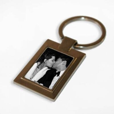 Personalised Rectangle Photo Keyring (PER34-001) (TreatRepublic2430)