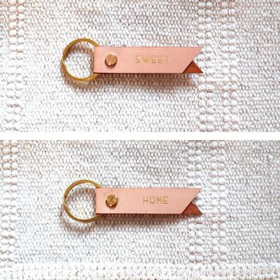 "Sweet Home" double-sided key ring