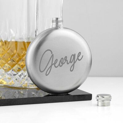 Personalised Round Hip Flask (PER3874-001) (TreatRepublic2488)