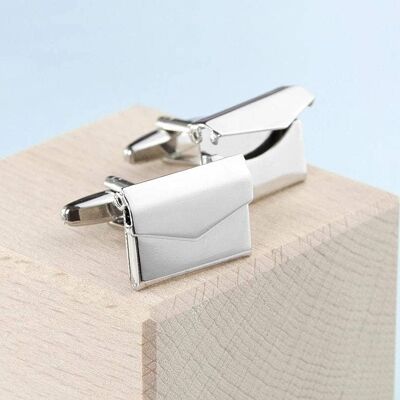 Personalised Secret Message Envelope Cufflinks (PER3713-001) (TreatRepublic2512)