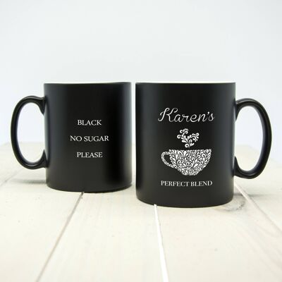 Personalised Silhouette Perfect Blend Mug (PER960-BLK) (TreatRepublic2519)