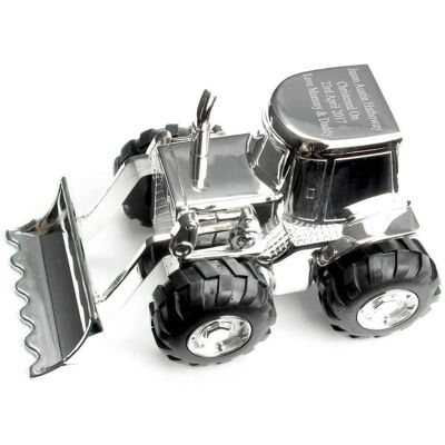 Personalised Silver Plated Digger Money Box (PER2677) (TreatRepublic2530)